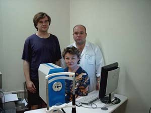 N.G. Iroshnikov and personnel of departament of refractioned corrections with new device