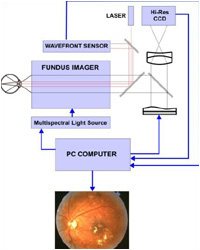 Scheme of the Super Resolution Spectral Fundus Imager (SRSFI)