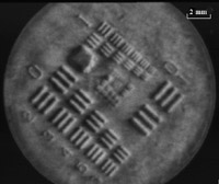 Image of the US Air Force Resolution Target, differentiated along the horizontal direction by means of a Fourier filter